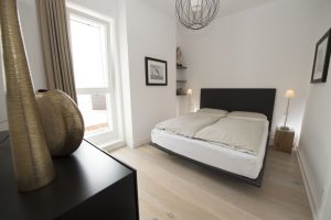 Schlafzimmer im Ferienappartement Ocean Eleven in Sassnitz