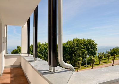 Balkon mit Meerblick in Ferienwohnung Charlotta in Sellin
