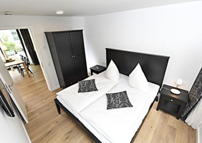 Doppelbett in der Ferienwohnung Windsbraut in Sellin/ Rügen
