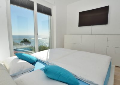 Meerblick aus dem Schlafzimmer im Penthouse Ocean Blue in Sassnitz