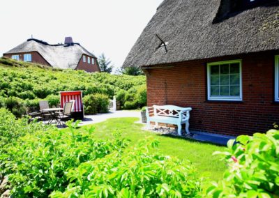 Der Garten des Ferienhaus Watthoog in Kampen für 4 Personen