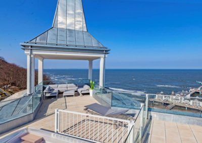 Ausblick auf die Ostsee vom Luxus Penthouse Meerblick in Sellin