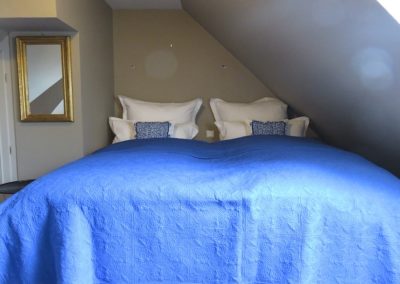 Doppelbett in der Ferienwohnung Heefwaihus 2 in Morsum auf Sylt