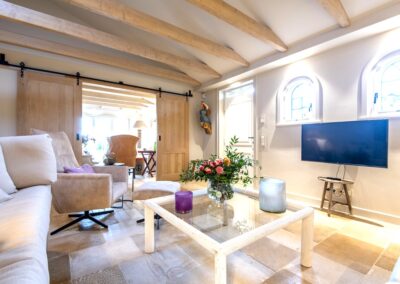 Wohnzimmer mit Flatscreen im Ferienhaus Terpstich in Morsum/ Sylt