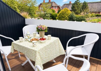 Balkon der Ferienwohnung Biberhüs auf Sylt